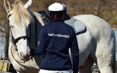 Kouluratsastustunti Luhtajoen ratsutilalla 27.4.2025